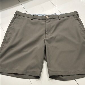 Peter Millar Men's Gray Flat Front Shorts